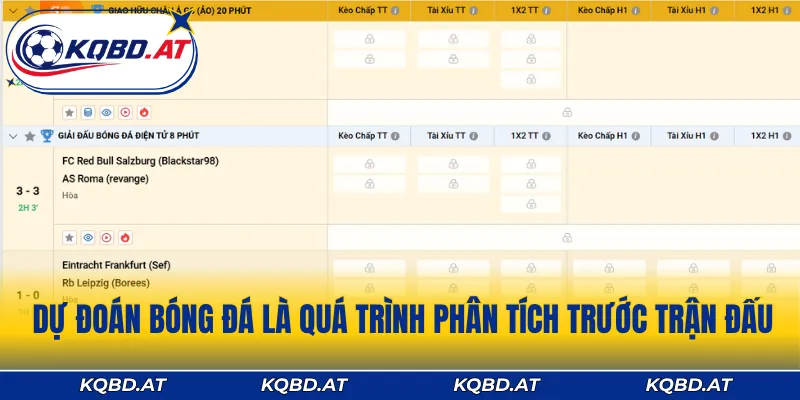 Dự đoán bóng đá là quá trình phân tích trước trận đấu