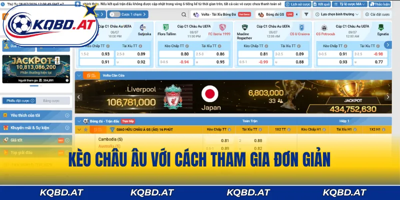 Kèo châu Âu với cách tham gia đơn giản